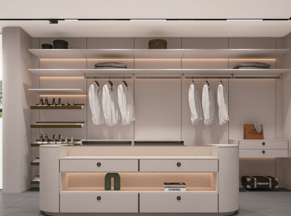 乔森极·轻时尚极简衣帽间实景展示